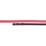 Värvilised, nailonist sisuga kummigrip ratsmed "Aviemore" / full (137cm, 16mm) must-roosa