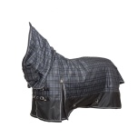 Kaelaga õuetekk "Bondi 300g 600D" / mustaruuduline